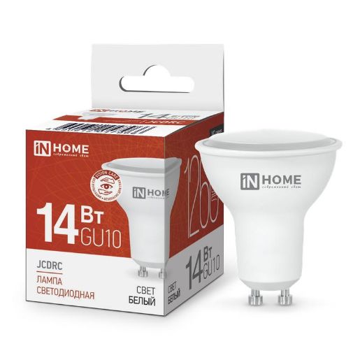 Изображение Лампа светодиодная LED-JCDRC-VC 14Вт 230В GU10 4000К 1260лм IN HOME 4690612047966