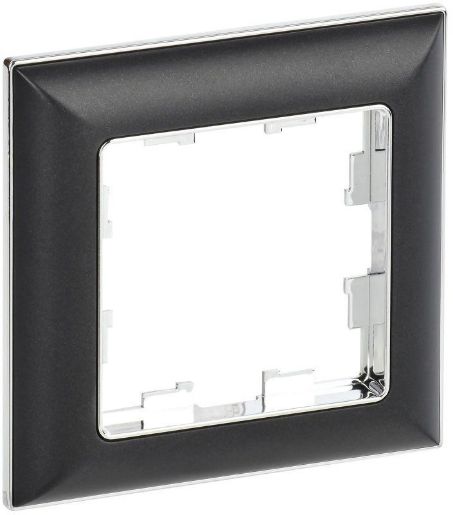 Изображение Рамка 1-м BRITE РУ-1-Бр хром/черн. IEK BR-M12-12-2-K23