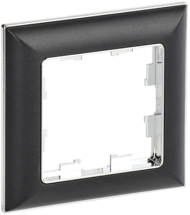 Изображение Рамка 1-м BRITE РУ-1-Бр хром/черн. IEK BR-M12-12-2-K23