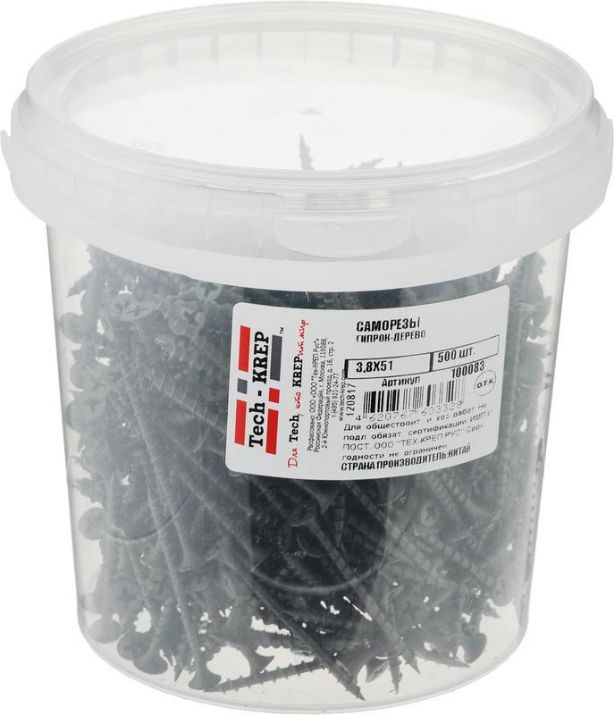 Изображение Саморез ШСГД 3.8х51 (уп.500шт) Tech-Krep/Zitar 100083