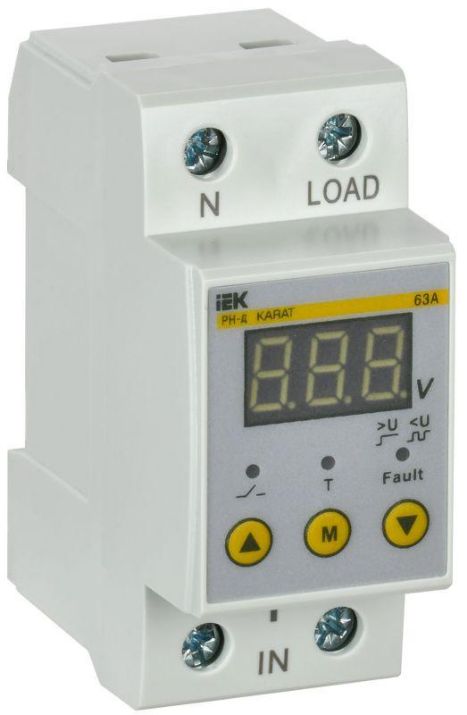 Изображение Реле напряжения РН-д 1ф 36мм 63А IEK IVR21-1-63