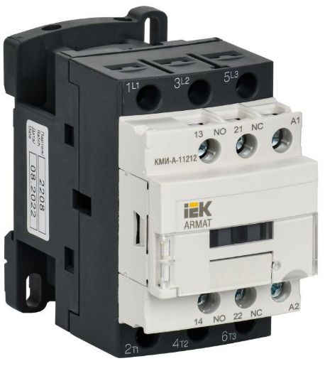Изображение Контактор КМИ-А-11212 LC1D 12А кат. 230В AC 1НО+1НЗ AC-3 IEK AR-ACC-11-012-230-11