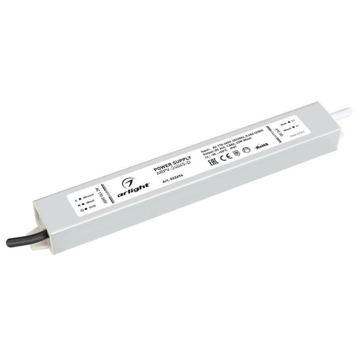 Изображение Блок питания ARPV-24045-D 24В 1.9А 45Вт IP67 метал. 3 года Arlight 022696