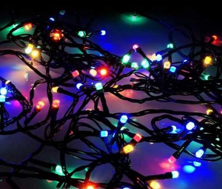 Изображение Гирлянда "Нить" DC-LD120-M-E 120 LED мульти уличная колпачек "кристалл" SHLights 4690601042910