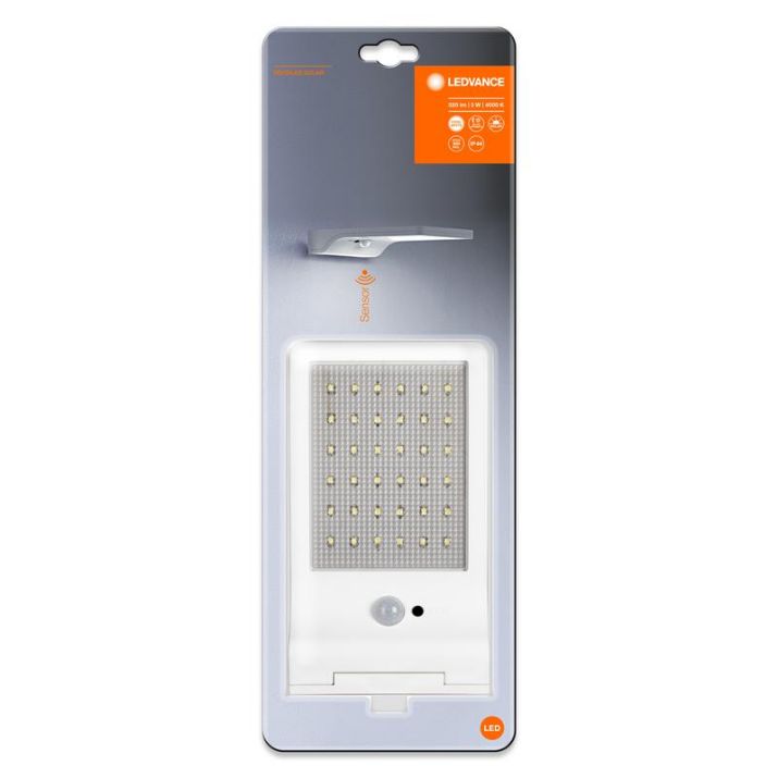 Изображение Светильник Door LED Solar 3Вт 4000К 320лм IP44 аккум. с сенсором бел. на солнечной батарее LEDVANCE 4058075267909