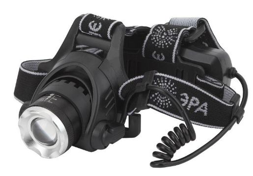 Изображение Фонарь аккумуляторный налобный GA-805 CREE 5Вт регулир. фокус литиевый аккум. 2.5А.ч алюм. USB пластик. (кор.) Эра Б0039625