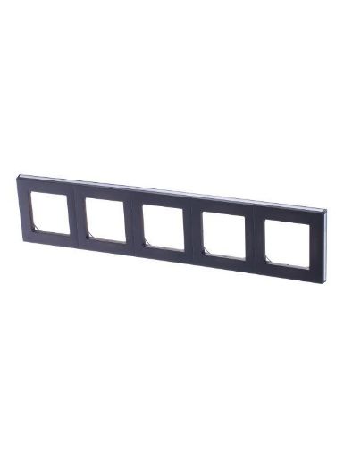Изображение Рамка Levit 5п сталь/дым. черн. ABB 2CHH015050A6069