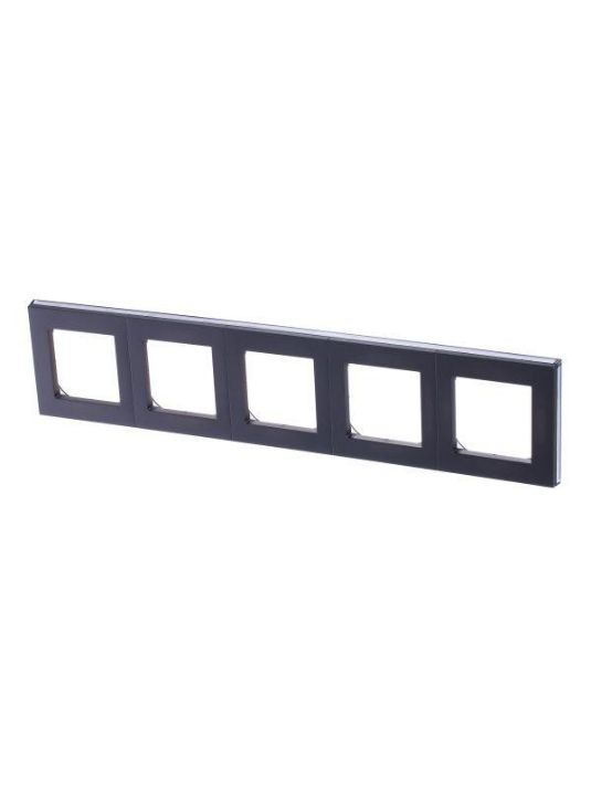 Изображение Рамка Levit 5п сталь/дым. черн. ABB 2CHH015050A6069