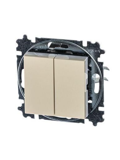 Изображение Переключатель 2-кл. СП Levit IP20 сл. кость/бел. ABB 2CHH595245A6017