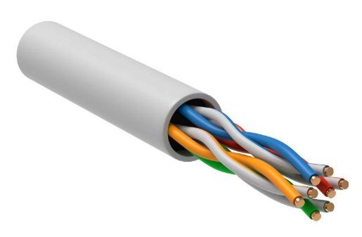 Изображение Кабель витая пара U/UTP кат.5E 4х2х24AWG solid LSZH бел. 100м (м) GENERICA BC1-C5E04-128-100-G