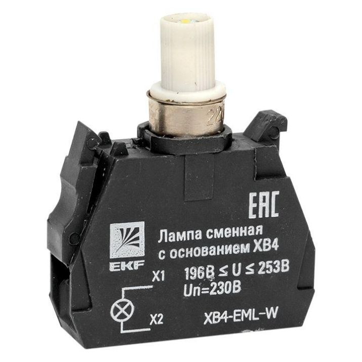 Изображение Лампа сменная с основанием XB4 бел. 230В PROxima EKF XB4-EML-W