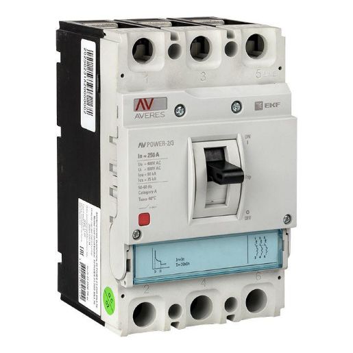 Изображение Выключатель автоматический 3п 250А 35кА AV POWER-2/3 TR AVERES EKF mccb-23-250-TR-av