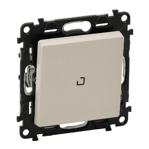 Изображение Переключатель 1-кл. СП Valena Life 10А IP20 250В 10AX с подсветкой с лицев. панелью безвинтов. зажимы механизм сл. кость Leg 752526