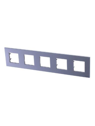 Изображение Рамка 5-м 10мод. Zenit серебристый ABB 2CLA227500N1301