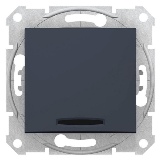 Изображение Выключатель 1-кл. СП Sedna 10А IP20 (сх. 1а) 250В с подсветкой графит SchE SDN1400170