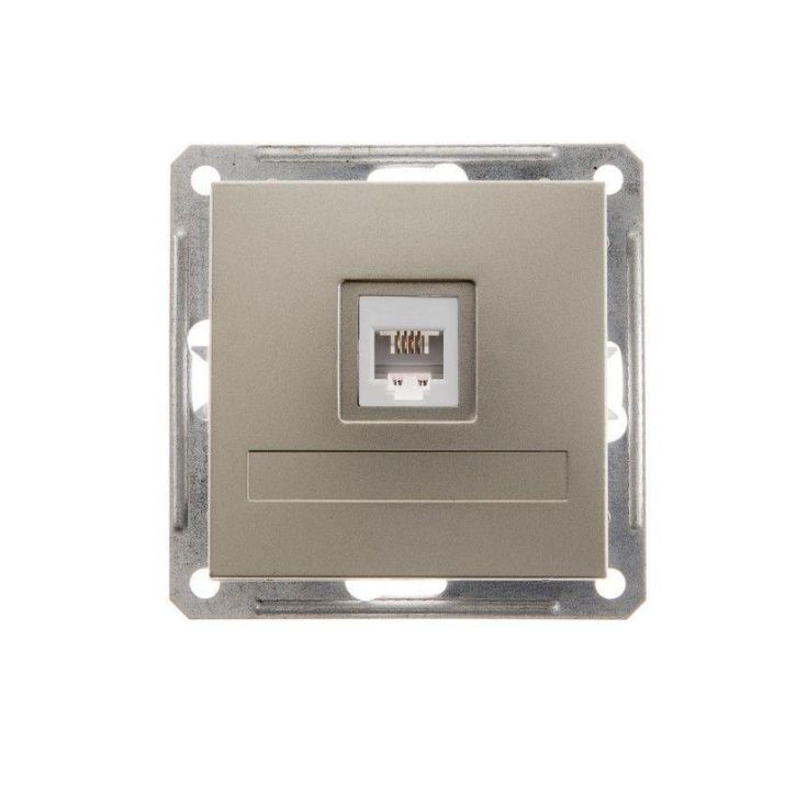 Изображение Розетка телефонная СП W59 RJ11 1А 160В механизм шампань SE RSI-152T-4-86