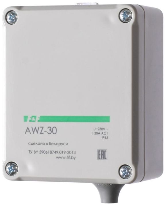 Изображение Фотореле AWZ-30 30А 13 IP65 встроенный фотодатчик монтаж на поверх. F&F EA01.001.004