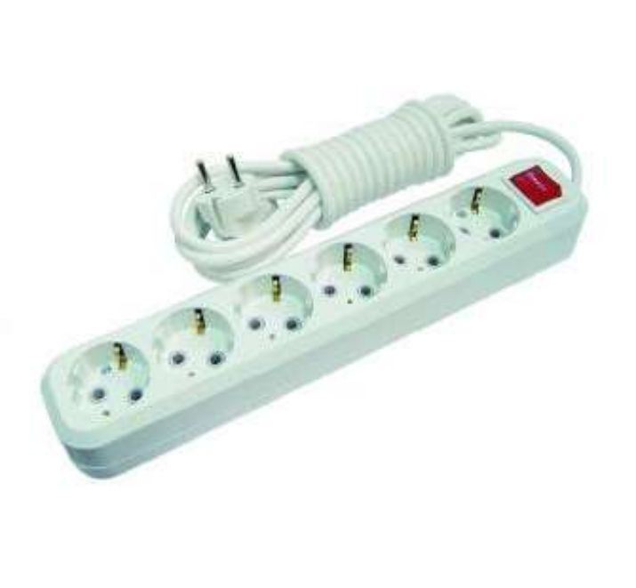 Изображение Удлинитель 6х5м с заземл. 16А IP20 с выкл. Makel MGP234