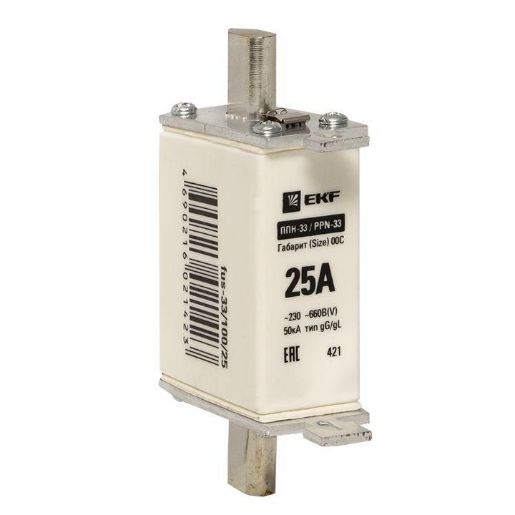 Изображение Вставка плавкая ППН-33 100/25А габарит 00C PROxima EKF fus-33/100/25