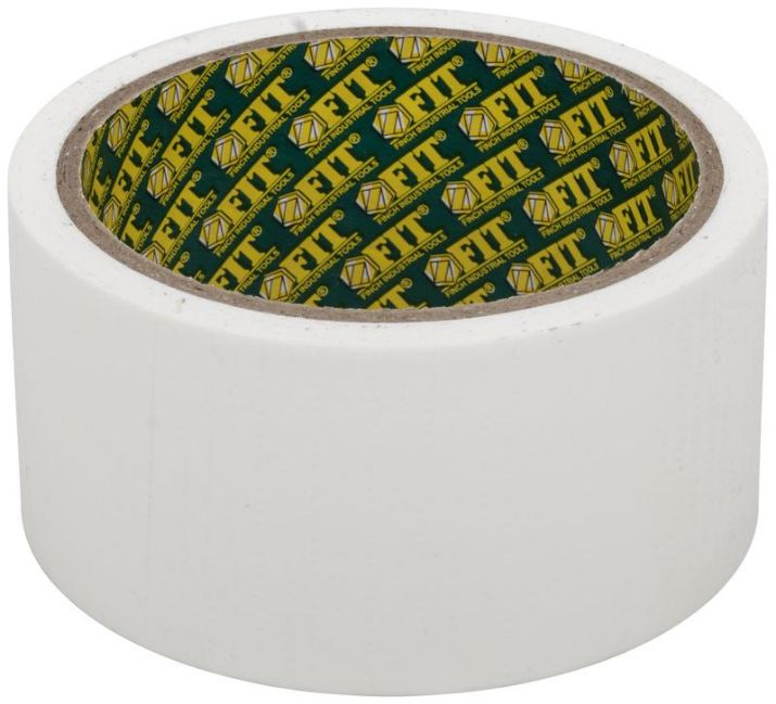 Изображение Лента клейкая универсальная армированная "Ductape" 48ммх10м бел. FIT 11756