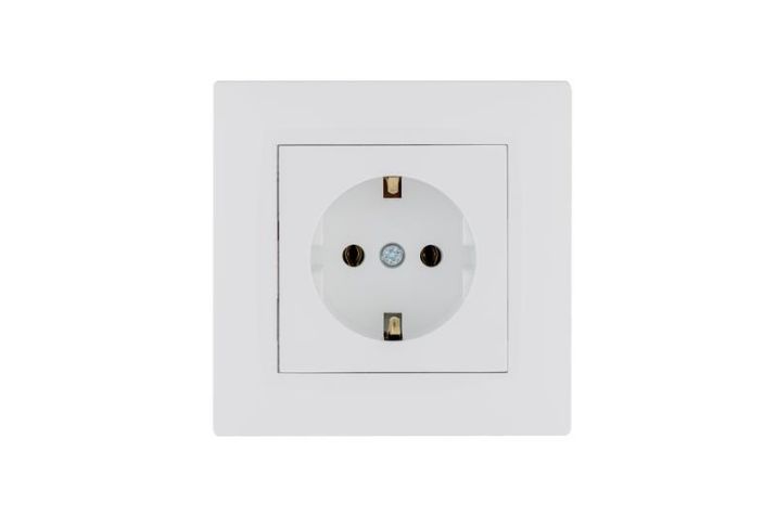 Изображение Розетка 1-м керамика Karea RIZZ с заземл. бел. Makel 88001008