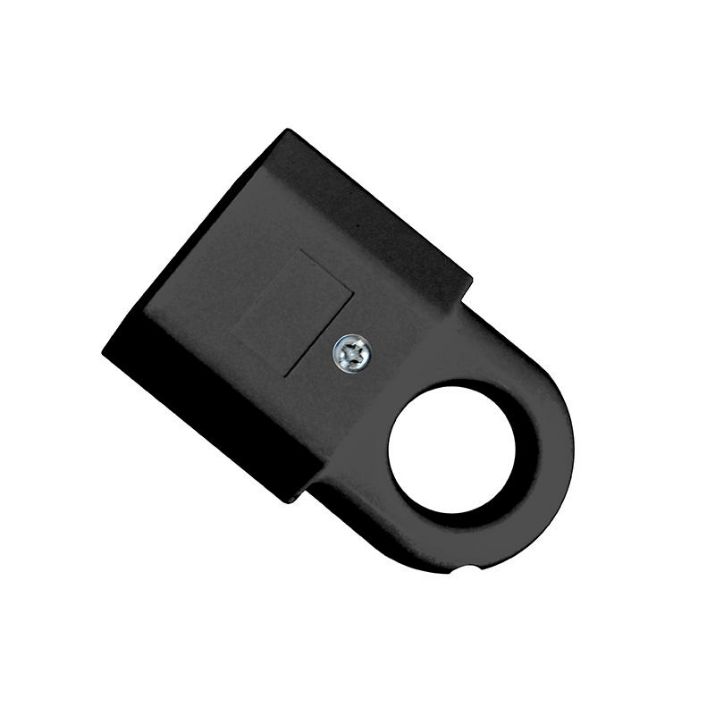 Изображение Розетка переносная 6А 250В плоская с ушком без заземл. черн. UNIVersal А1040