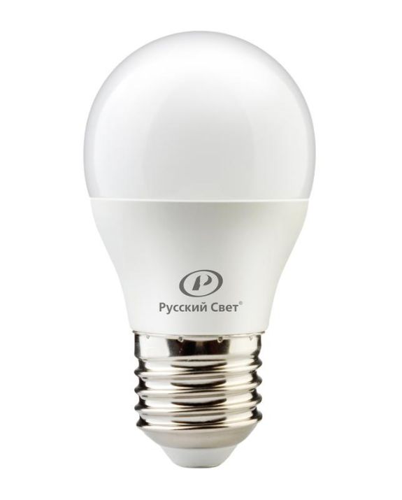 Изображение Лампа светодиодная RS G45 E27 8W 220-240V 4000К 8Вт 800лм Ra 90 шар Русский Свет 15010445049