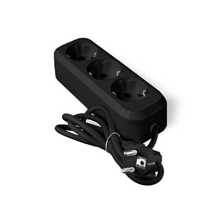 Изображение Удлинитель 3х2м с заземл. 10А IP20 У10-554 ПВС 3х0.75 черн. UNIVersal 1981