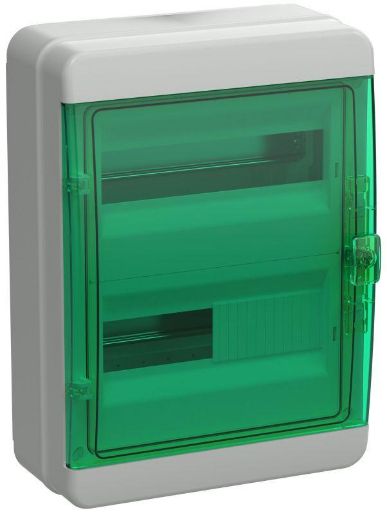 Изображение Корпус пластиковый КМПн-24 IP65 зел. прозр. дверь TEKFOR IEK TF5-KP72-N-24-65-K03-K06
