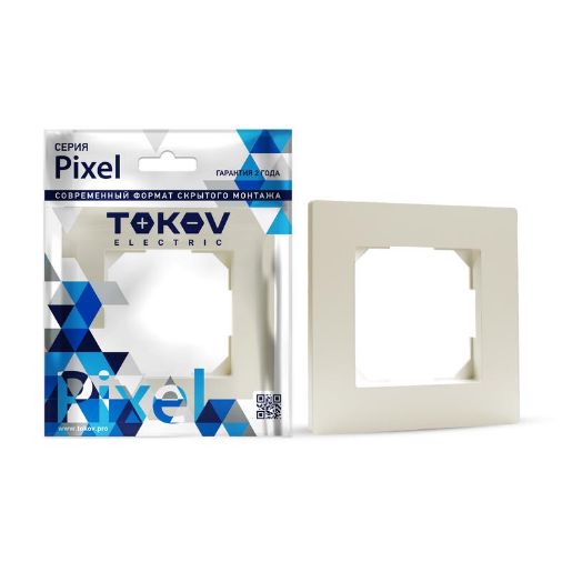 Изображение Рамка 1-м Pixel беж. TOKOV ELECTRIC TKE-PX-RM1-C02