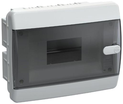 Изображение Корпус пластиковый ЩРВ-П-8 IP41 черн. прозр. дверь UNION Compact IEK UIC-KP12-V-08-41-K01