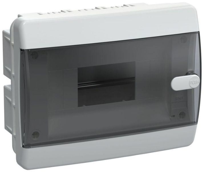 Изображение Корпус пластиковый ЩРВ-П-8 IP41 черн. прозр. дверь UNION Compact IEK UIC-KP12-V-08-41-K01