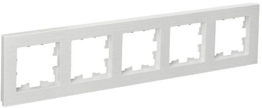 Изображение Рамка 5-м BRITE РУ-5-Бр бел. рифленый IEK BR-M52-51-K01