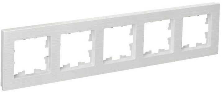 Изображение Рамка 5-м BRITE РУ-5-Бр бел. рифленый IEK BR-M52-51-K01