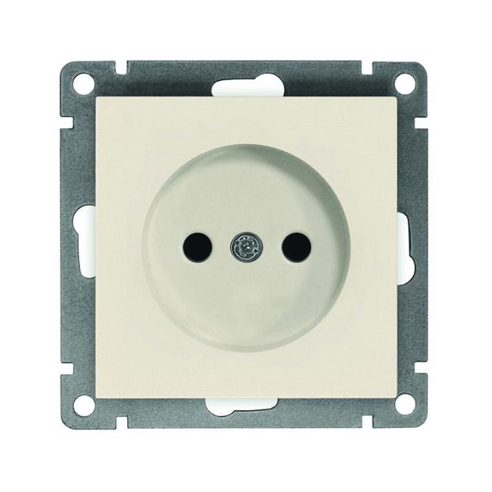 Изображение Розетка 1-м СП Афина 16А IP20 без заземл. механизм сл. кость (ivory) Universal A0022-I