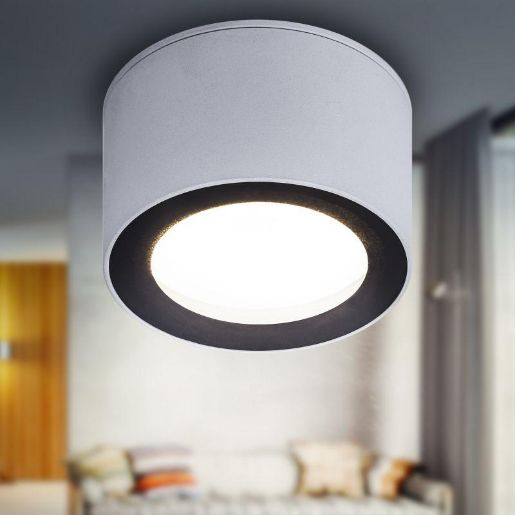 Изображение Светильник OL28 WH/BK GX53 IP44 настенно-потолочный спот черн./бел. Эра Б0055581