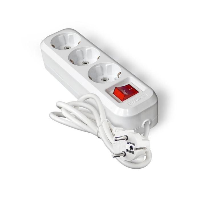 Изображение Удлинитель 3х3м с заземл. IP20 S-303А ПВС 3х1.5 с выкл. Universal 1726