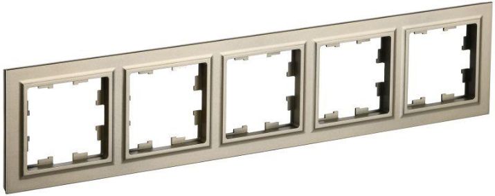 Изображение Рамка 5-м BRITE РУ-5-БрШ шампань IEK BR-M52-K37