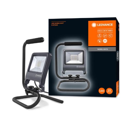Изображение Прожектор светодиодный WORKLIGHT 30Вт 2700лм 4000К нейтр. бел. переносной с ручкой сер. LEDVANCE 4058075213852