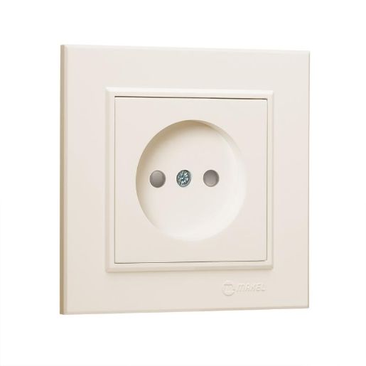 Изображение Розетка б/з СП Karea 16А IP20 крем. Makel 56010022