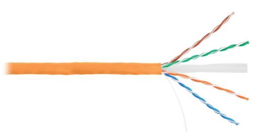 Изображение Кабель U/UTP кат.6 4 пары LSZHнг(B)-HF оранж. (уп.305м) NETLAN EC-UU004-6-LSZH-OR