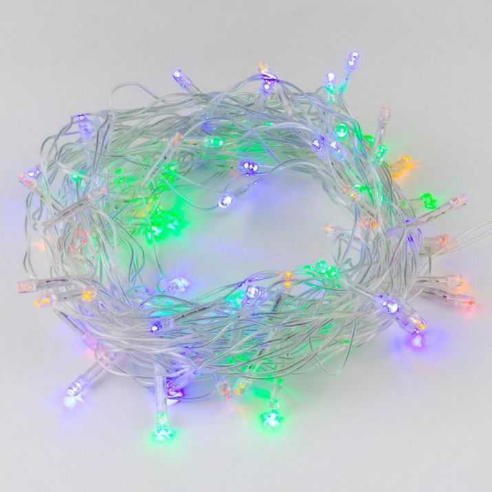 Изображение Гирлянда LED ULD-S1000-090/STA MULTI IP20 10м 90 диодов разноцвет. свет провод прозр. Uniel UL-00007179