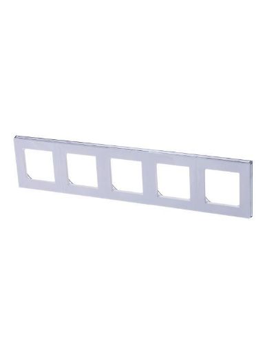 Изображение Рамка Levit 5п бел./дым. черн. ABB 2CHH015050A6062
