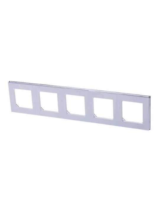 Изображение Рамка Levit 5п бел./дым. черн. ABB 2CHH015050A6062