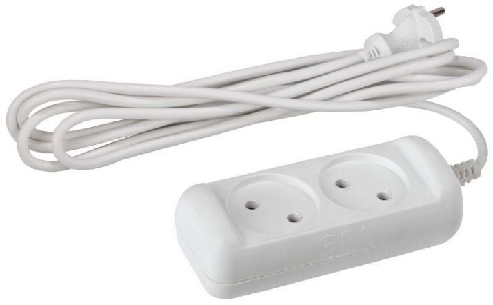 Изображение Удлинитель 2х1.5м без заземл. 10А IP20 U-2-1.5m-2х1 ПВС 2х1 Эра Б0028359