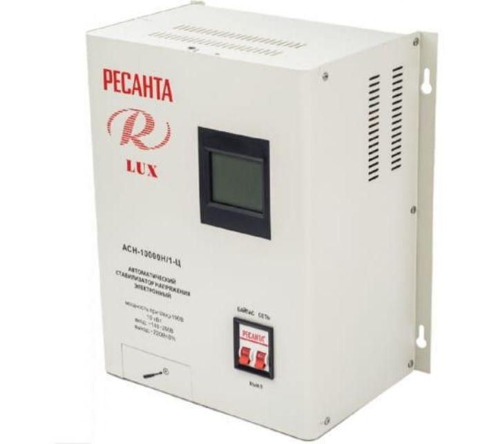 Изображение Стабилизатор напряжения АСН-10000 Н/1-Ц Lux 1ф 10кВт IP20 Ресанта 63/6/18