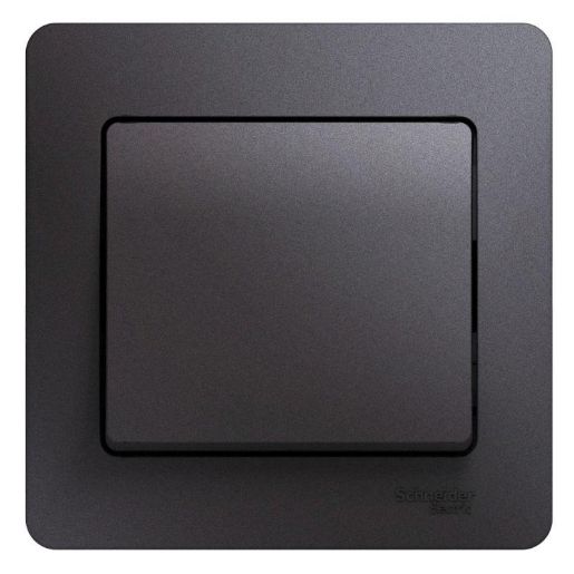 Изображение Выключатель 1-кл. СП Glossa 10А IP20 (сх. 1) 10AX в сборе графит SE GSL001312