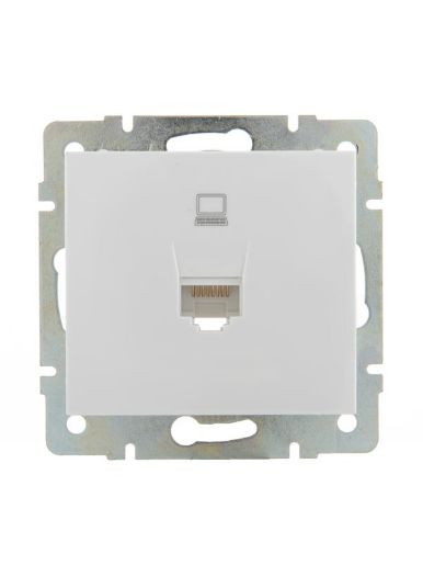 Изображение Розетка компьютерная СП Rain RJ45 16А IP20 механизм бел. LEZARD 703-0288-139
