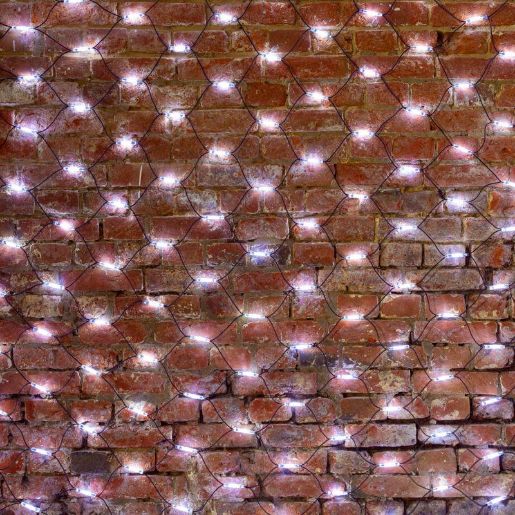 Изображение Гирлянда светодиодная "Сеть" 2х4м 560LED бел. 50Вт 220-240В IP67 провод каучук черн. Neon-Night 217-135