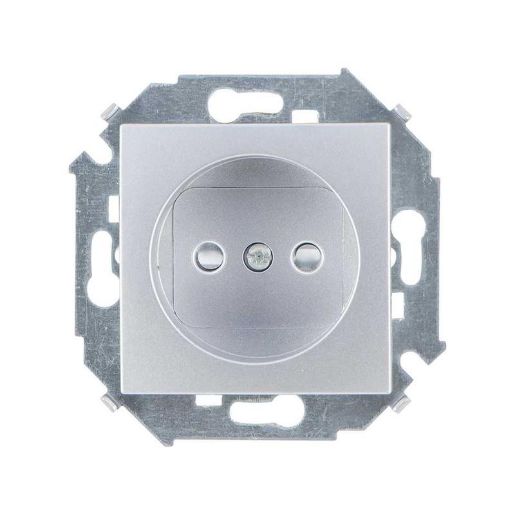 Изображение Розетка СП Simon 15 16А IP20 250В 2P без заземл. защ. шторки винтов. клеммы механизм алюм. Simon 1591444-033